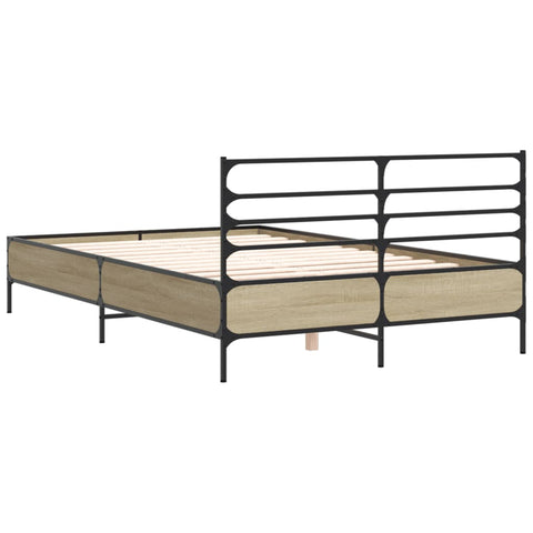 vidaXL Bed Frame without Mattress Sonoma Oak 140x190 cm