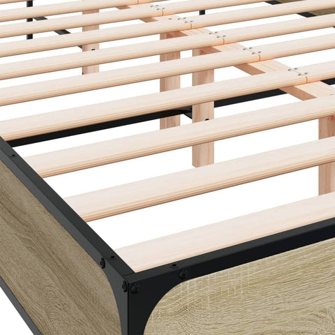 vidaXL Bed Frame without Mattress Sonoma Oak 140x190 cm