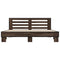 vidaXL Bed Frame without Mattress Brown Oak 200x200 cm