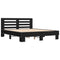 vidaXL Bed Frame without Mattress Black 150x200 cm King Size