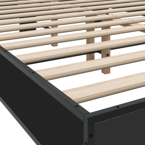 vidaXL Bed Frame without Mattress Black 120x200 cm