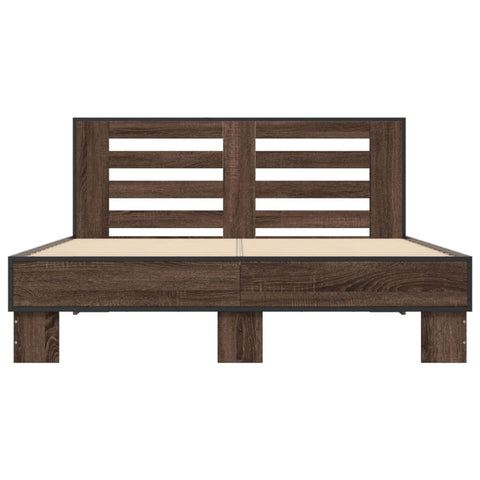 vidaXL Bed Frame without Mattress Brown Oak 120x200 cm