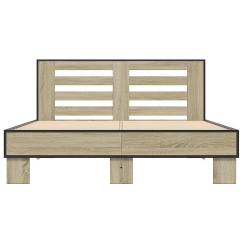 vidaXL Bed Frame without Mattress Sonoma Oak 140x190 cm