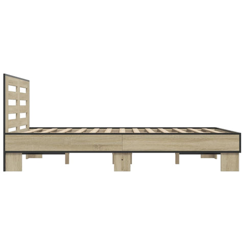 vidaXL Bed Frame without Mattress Sonoma Oak 140x190 cm