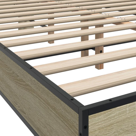 vidaXL Bed Frame without Mattress Sonoma Oak 140x190 cm