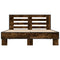vidaXL Bed Frame without Mattress Smoked Oak 135x190 cm Double
