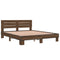 vidaXL Bed Frame without Mattress Brown Oak 160x200 cm