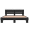 vidaXL Bed Frame without Mattress Black 150x200 cm King Size