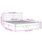 vidaXL Bed Frame without Mattress Black 150x200 cm King Size