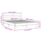vidaXL Bed Frame without Mattress Grey Sonoma 150x200 cm King Size
