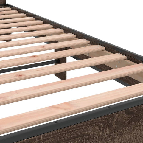 vidaXL Bed Frame without Mattress Brown Oak 150x200 cm King Size