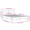 vidaXL Bed Frame without Mattress Black 140x200 cm