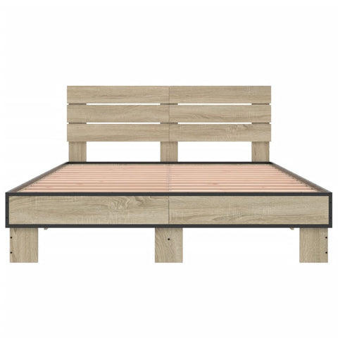 vidaXL Bed Frame without Mattress Sonoma Oak 140x200 cm
