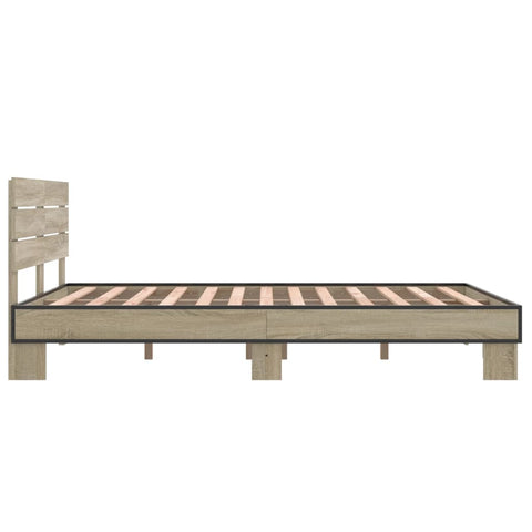 vidaXL Bed Frame without Mattress Sonoma Oak 140x200 cm