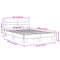 vidaXL Bed Frame without Mattress Grey Sonoma 140x200 cm