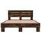 vidaXL Bed Frame without Mattress Smoked Oak 120x200 cm
