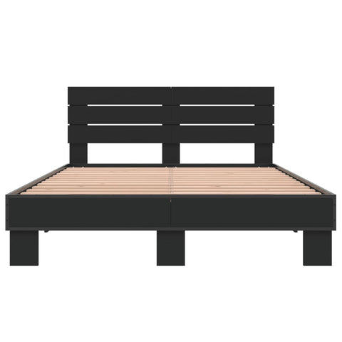 vidaXL Bed Frame without Mattress Black 135x190 cm Double