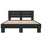 vidaXL Bed Frame without Mattress Black 135x190 cm Double
