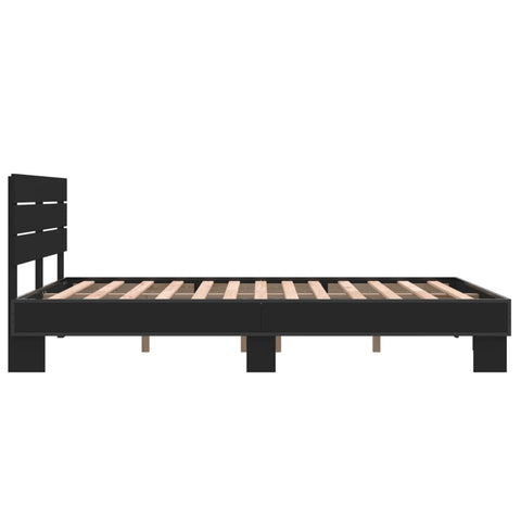 vidaXL Bed Frame without Mattress Black 135x190 cm Double