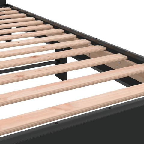 vidaXL Bed Frame without Mattress Black 135x190 cm Double