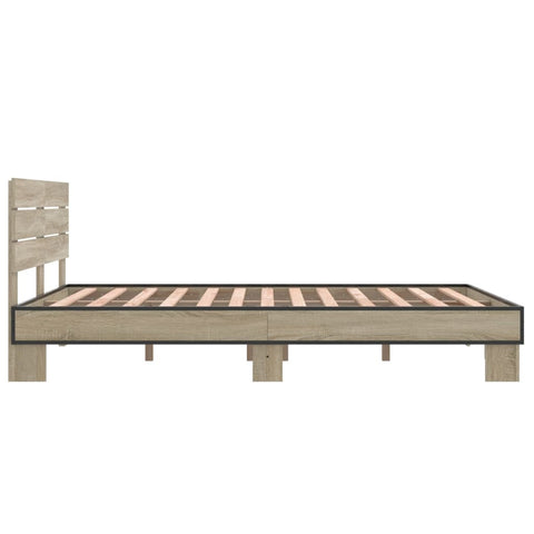 vidaXL Bed Frame without Mattress Sonoma Oak 135x190 cm Double