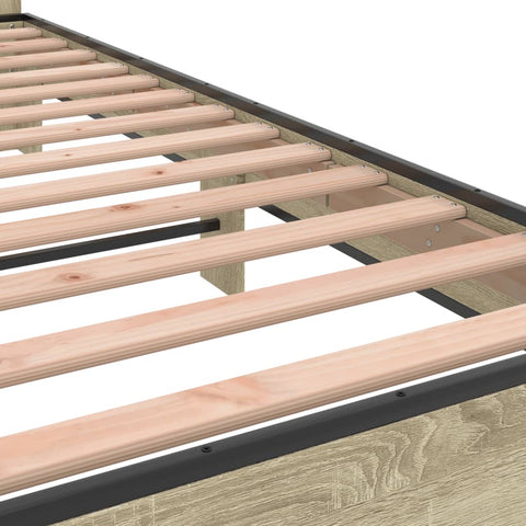vidaXL Bed Frame without Mattress Sonoma Oak 135x190 cm Double