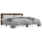 vidaXL Bed Frame without Mattress Smoked Oak 200x200 cm