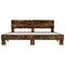 vidaXL Bed Frame without Mattress Smoked Oak 200x200 cm