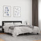 vidaXL Bed Frame without Mattress Black 150x200 cm King Size