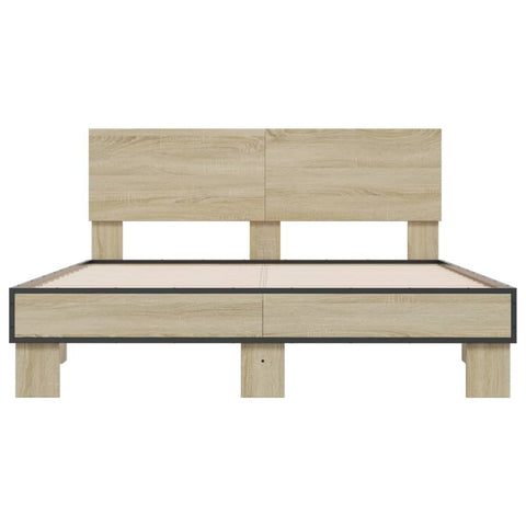vidaXL Bed Frame without Mattress Sonoma Oak 120x190 cm Small Double
