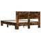 vidaXL Bed Frame without Mattress Smoked Oak 135x190 cm Double