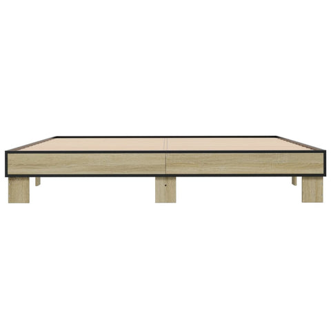 vidaXL Bed Frame without Mattress Sonoma Oak 200x200 cm