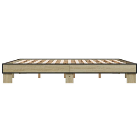 vidaXL Bed Frame without Mattress Sonoma Oak 200x200 cm