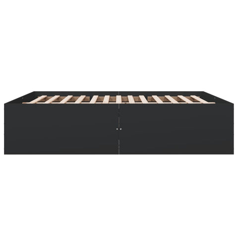 vidaXL Bed Frame without Mattress Black 200x200 cm
