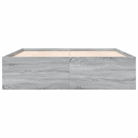 vidaXL Bed Frame without Mattress Grey Sonoma 200x200 cm