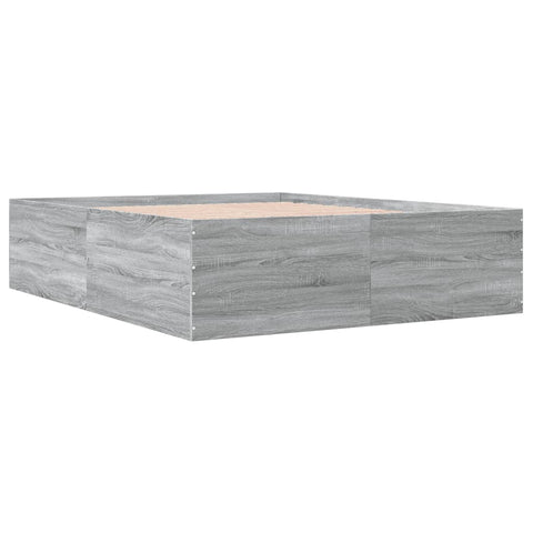 vidaXL Bed Frame without Mattress Grey Sonoma 160x200 cm