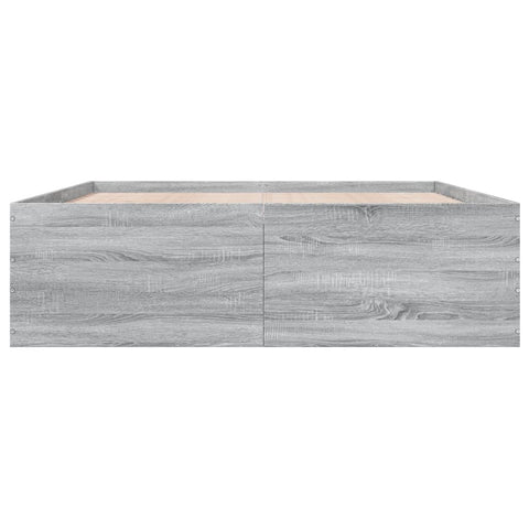 vidaXL Bed Frame without Mattress Grey Sonoma 160x200 cm