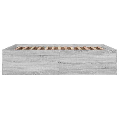 vidaXL Bed Frame without Mattress Grey Sonoma 160x200 cm