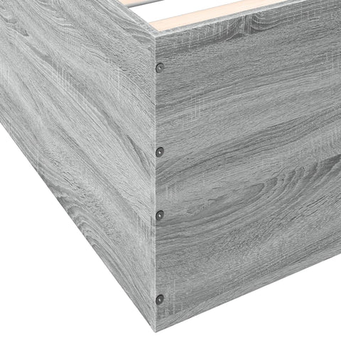 vidaXL Bed Frame without Mattress Grey Sonoma 160x200 cm