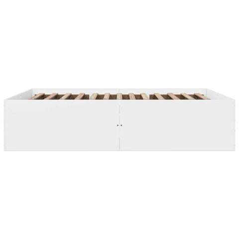 vidaXL Bed Frame without Mattress White 150x200 cm King Size