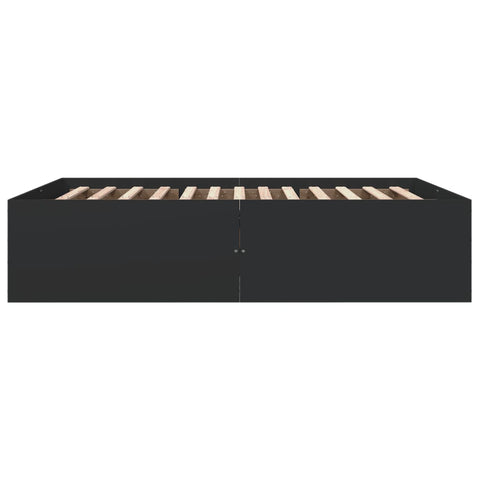 vidaXL Bed Frame without Mattress Black 150x200 cm King Size