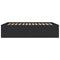 vidaXL Bed Frame without Mattress Black 150x200 cm King Size