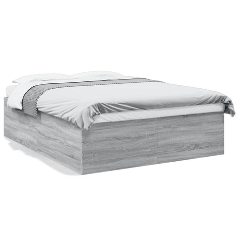vidaXL Bed Frame without Mattress Grey Sonoma 150x200 cm King Size