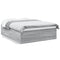 vidaXL Bed Frame without Mattress Grey Sonoma 150x200 cm King Size