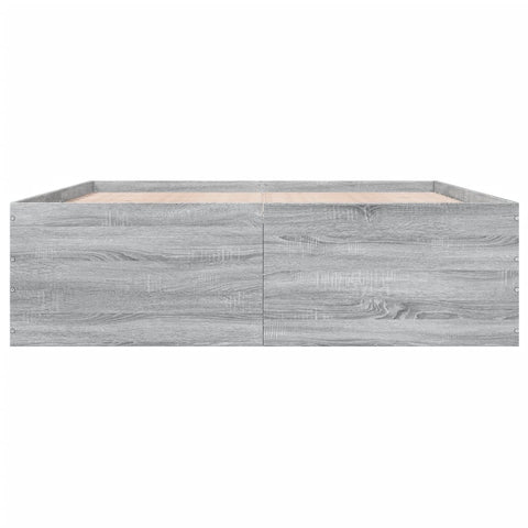 vidaXL Bed Frame without Mattress Grey Sonoma 150x200 cm King Size