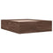 vidaXL Bed Frame without Mattress Brown Oak 150x200 cm King Size
