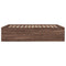 vidaXL Bed Frame without Mattress Brown Oak 150x200 cm King Size
