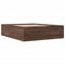 vidaXL Bed Frame without Mattress Brown Oak 150x200 cm King Size