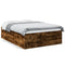 vidaXL Bed Frame without Mattress Smoked Oak 140x200 cm