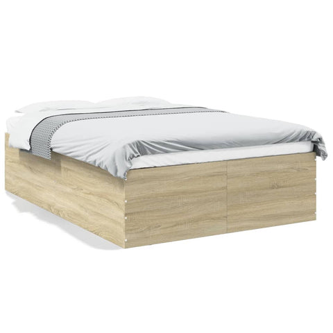vidaXL Bed Frame without Mattress Sonoma Oak 120x200 cm